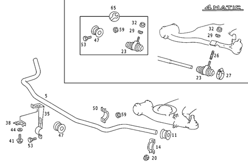 Torsion Bar, Front for 1988 Mercedes-Benz 300E #0