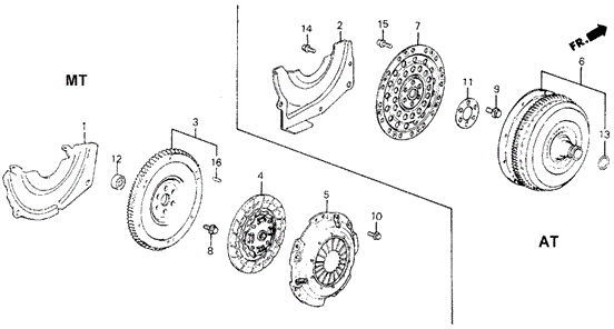 Clutch - Torque Converter for 1988 Honda Civic #0