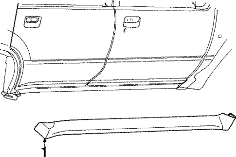 Exterior Trim - Pillars for 2000 Mercury Mountaineer #1