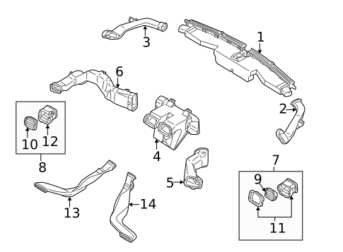 Ducts for 1999 Mazda Protege #0