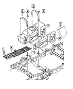 55398518AB - Fuel: Fuel Tank Shield for Dodge: Ram 1500, Ram 2500, Ram 3500 | Ram: 2500, 3500 Image