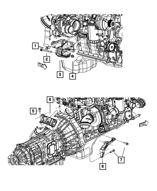 6508414AA - 6.7L Turbo Diesel; Engine: Hex Flange Head Bolt, Mounting for Mopar Image