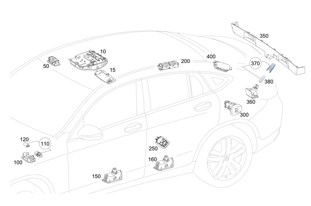 28202101 - Electrical System: Interior Lamp for Mercedes-Benz Image image