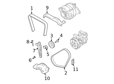 Belts & Pulleys for 2005 Subaru Forester #0