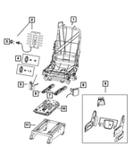 5SF74LXBAA - Interior Trim: Lumbar Knob for Ram: ProMaster 1500, ProMaster 2500, ProMaster 3500, ProMaster EV Image