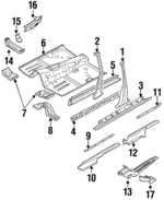 51420AA100 - Body: Outer Center Pillar for Subaru: Legacy Image