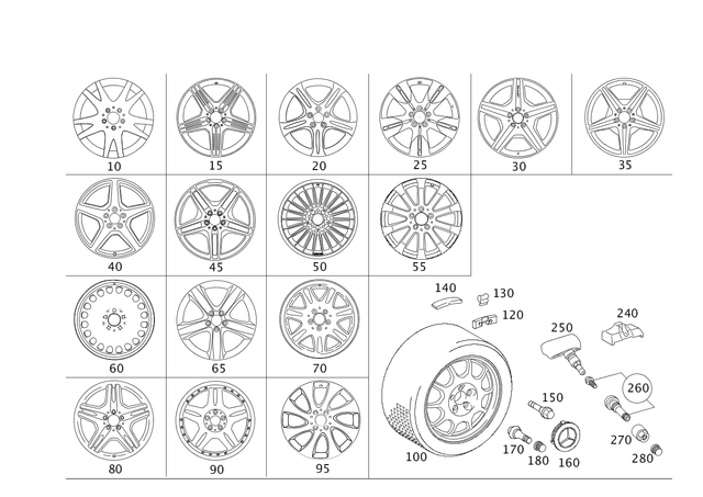 2194000102 - Wheels: Wheel - Front for Mercedes-Benz: CLS500, CLS55 AMG, CLS550, CLS63 AMG Image