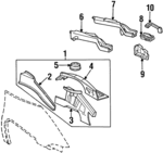12529080 - Body: Upper Rail for Chevrolet: Lumina APV | Oldsmobile: Silhouette | Pontiac: Trans Sport Image