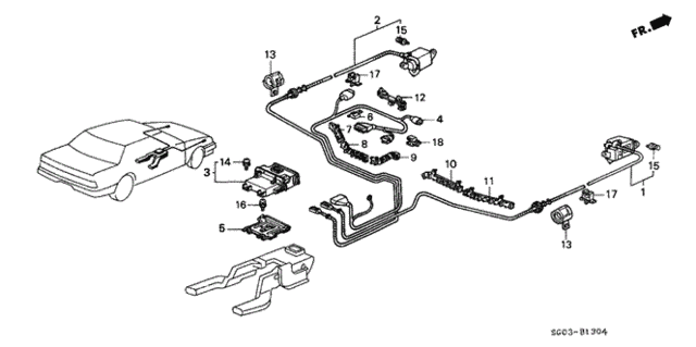 Control Unit (SRS) for 1990 Acura Legend #0
