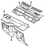 55175386AB - Body: Cowl Top Panel for Jeep: Cherokee, Comanche, Wagoneer Image