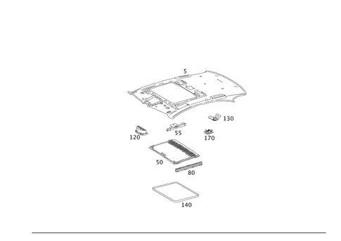 Headliner for 1997 Mercedes-Benz S500 #0