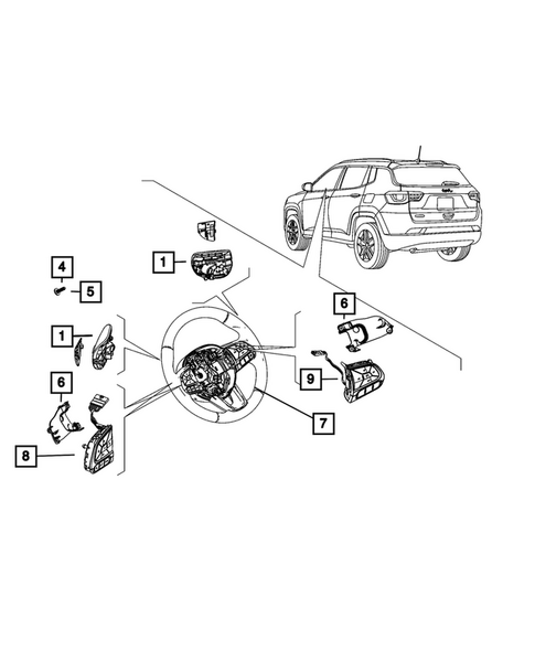 Steering Wheel for 2026 Jeep Compass #0