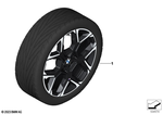 36115B32FC8 - : Tpm Wheel With Tire Set Summer Jet Black for BMW Image