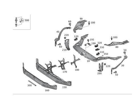 Front Stiffening and Radiator Support for 2020 Mercedes-Benz SLC43 AMG #0
