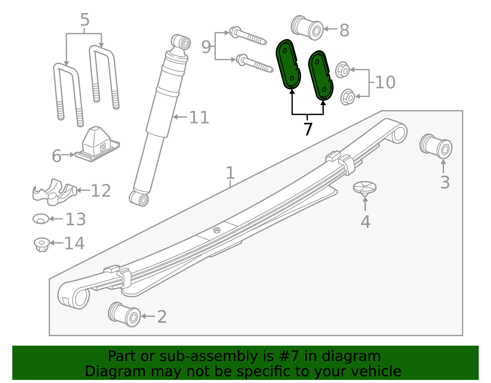 23240004 - Rear Spring Shackle 2015-2025 GM | Gateway Buick GMC Parts