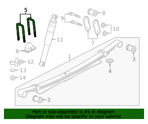 Rear Leaf Spring U-Bolt 11547631 GM | GMPartsDirect.com