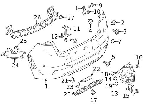 Bumper & Components - Rear for 2018 Mazda CX-3 #0