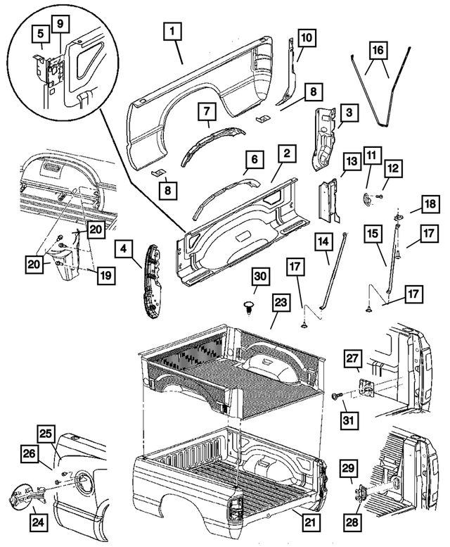 55359892AA - Body Sheet Metal Except Doors: Side Rail Brace, Right for Mopar Image