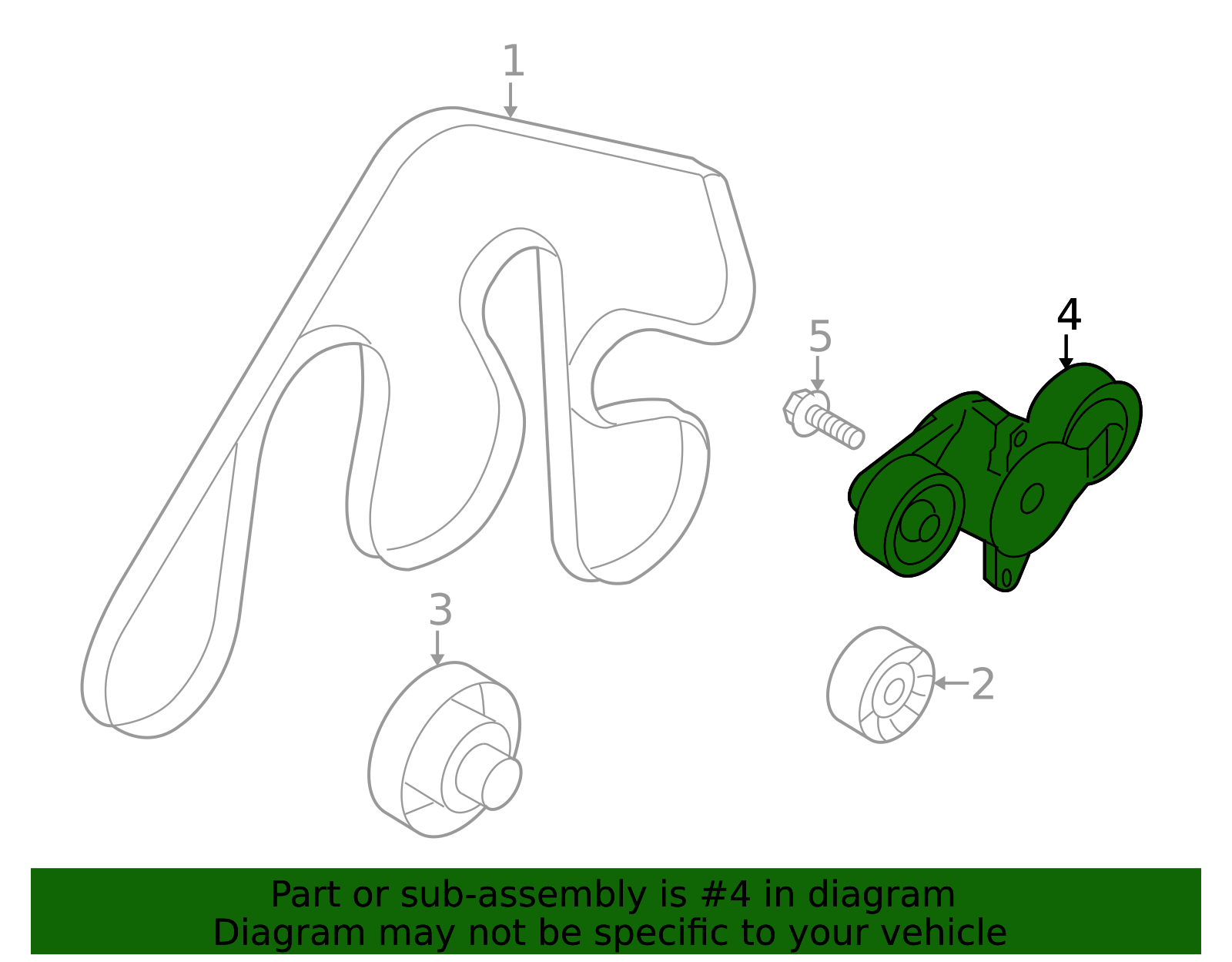 25280-3F100 - Serpentine Tensioner 2009 Kia Borrego | Kia.Parts Store