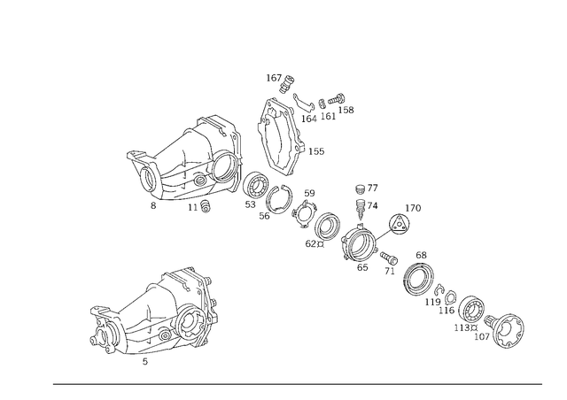 119978847 - Rear Axle: Seal Ring for Mercedes-Benz: 190D, 190E, 300CE, 300D, 300E, 300SE, 300SEL, 300TD, 300TE Image image