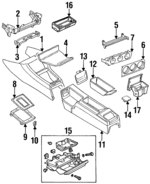 8A1863243D9XB - Body: Front Console for Audi Image