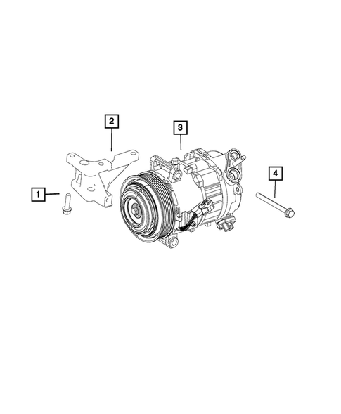 Air Conditioner Compressor and Mounting for 2018 Jeep Cherokee #2