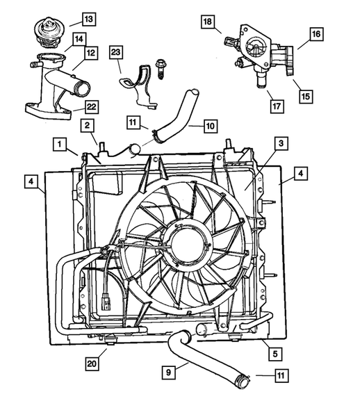 Radiateur et pièces apparentées pour 2007 Chrysler PT Cruiser #0