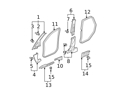 Interior Trim - Pillars for 2008 Honda Fit #0