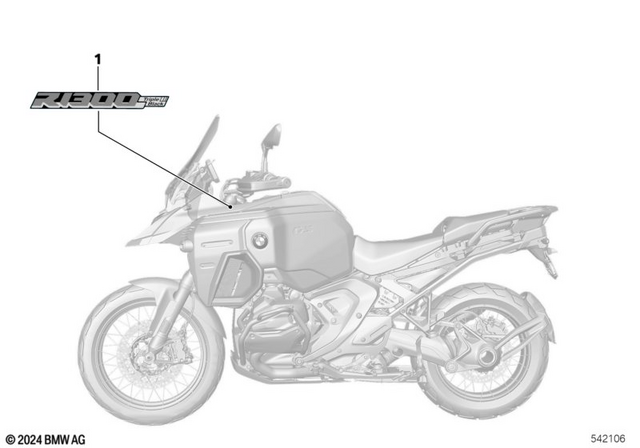 51145A9DC46 - Body Equipment: Decor Fairing Side Panel, Right - Triple black for BMW-Motorrad Image