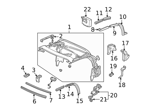 Frame & Components for 2000 Honda S2000 #0