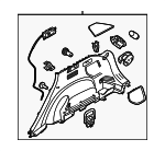 85730DW150WK - Body: Lower Quarter Trim for Kia Image