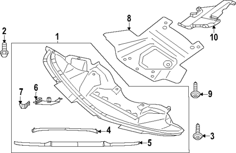 KARPAL Pair Sight Shield Splash Cover Panels – Under Hood – Fits Dodge Charger 2011-2014 – 5182336AA