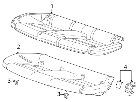 Rear Seat Components for 2021 Cadillac CT4 #2