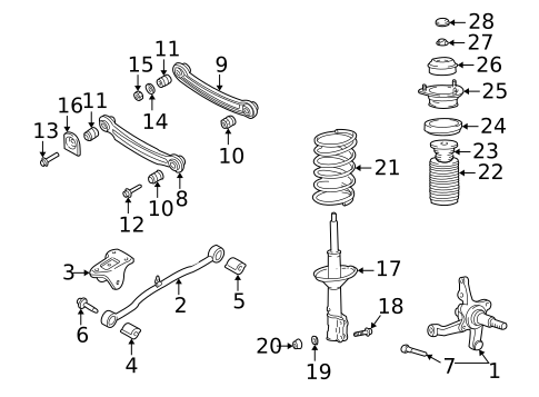 Rear Suspension for 2003 Hyundai Accent #0