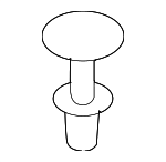 7147136172 - Body: Trunk Lid Trim Rivet for BMW: 1 Series M, 128i, 135i, 135is, 228 xDrive Gran Coupe, 228i Gran Coupe, 228i xDrive Gran Coupe, 230i, 230i xDrive, 330e, 330e xDrive, 330i, 330i xDrive, 428i, 428i xDrive, 430i, 430i xDrive, 435i, 435i xDrive, 440i, 440i xDrive, 525i, 525xi, 528i, 528i xDrive, 528xi, 530e, 530e xDrive, 530i, 530i xDrive, 530xi, 535i, 535i xDrive, 535xi, 540d xDrive, 540i, 540i xDrive, 545i, 550e xDrive, 550i, 645Ci, 650i, 740e xDrive, 740i, 740i xDrive, 745e xDrive, 750e xDrive, 750i, 750i xDrive, 760i xDrive, 840i, 840i Gran Coupe, 840i xDrive, 840i xDrive Gran Coupe, i5, i7, M2, M235i xDrive Gran Coupe, M240i, M240i xDrive, M3, M340i, M340i xDrive, M4, M440i, M440i xDrive, M5, M550i xDrive, M6, M760i xDrive, M8, M8 Gran Coupe, M850i xDrive, M850i xDrive Gran Coupe, X1, X2, X3, X5, X6, Z4 Image