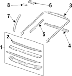 RE3400AXXU - : Weatherstrip for Mitsubishi Image