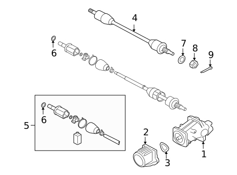 Axle & Differential for 2007 Mitsubishi Outlander #0