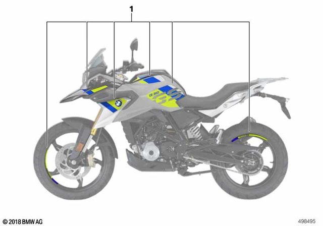 77315A0AF34 - Design: Sticker Set 'Gs' for BMW-Motorrad Image