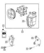 R8070908AE - : Power Steering Pump And Pulley, Remanufactured for Mopar Image