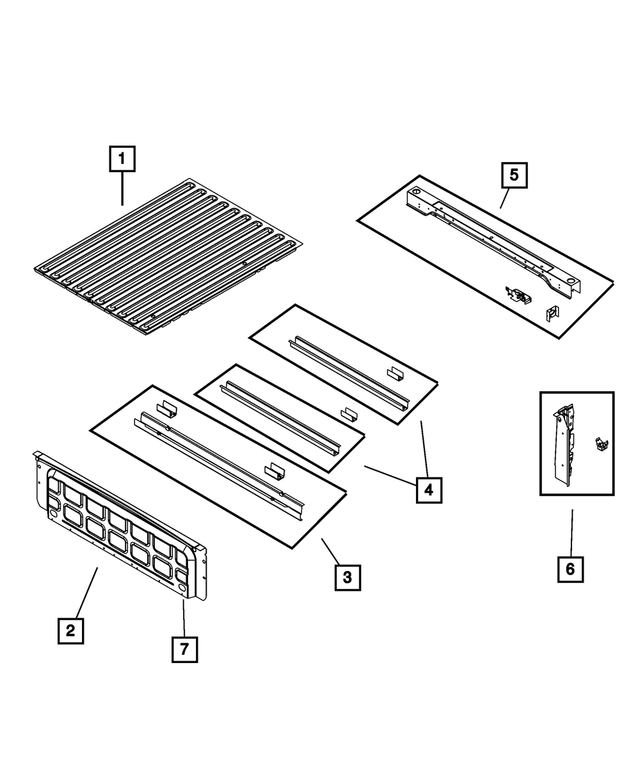 68141708AA - Body Sheet Metal Except Doors: Rear Box Crossmember for Mopar Image image