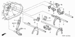 24200PYZ000 - Transmission - Manual: FORK, GEARSHIFT (5-6) for Honda Image