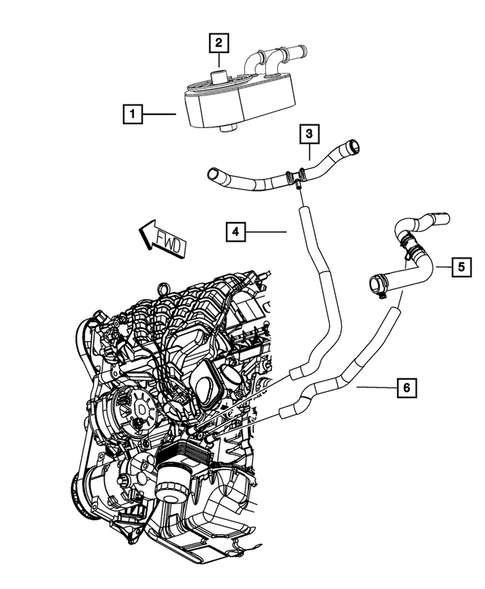 Refroidisseur d'huile du moteur pour 2010 Dodge Journey #0