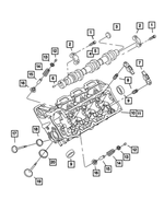 « 6036473AA – Engine 3.7L Six Cylinder : Arbre à Cames Bouchon, Côté Gauche, Arbre à Cames pour Mopar Image »