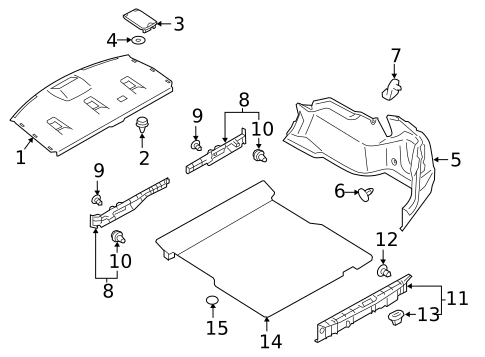 Interior Trim - Rear Body for 2015 Subaru Legacy #0