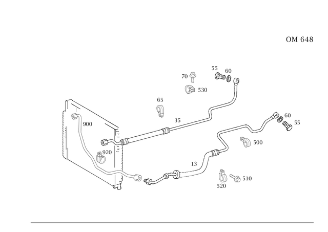 2209971652 - Special Equipment: Hose for Mercedes-Benz: 190E, 200, 280E, S430, SLK320 Image image