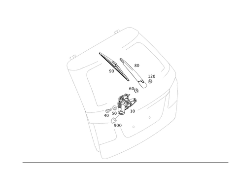 Rear-End Door Windshield Wiper for 2006 Mercedes-Benz E350 #0