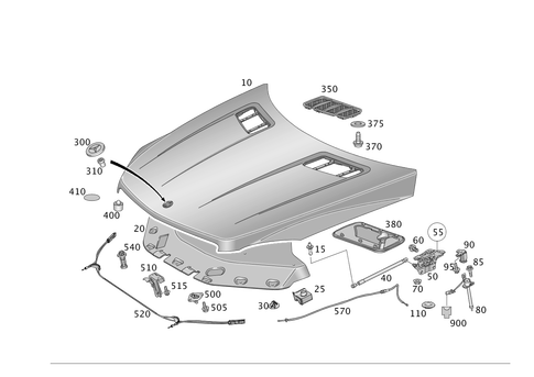 Engine Hood for 2016 Mercedes-Benz GLE 300d #0