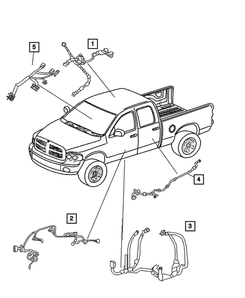 Wiring-Body & Accessories for 2005 Dodge Dakota #0