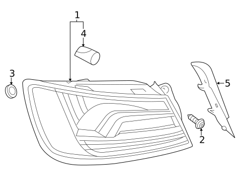 Tail Lamps for 2015 Audi S3 #0
