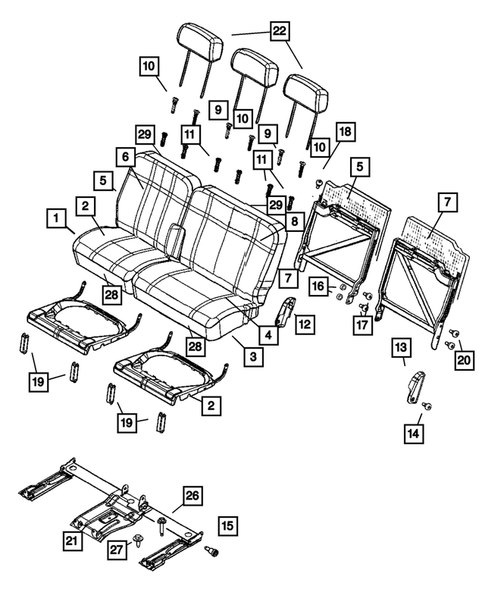 Rear Seats for 2007 Chrysler Aspen #1